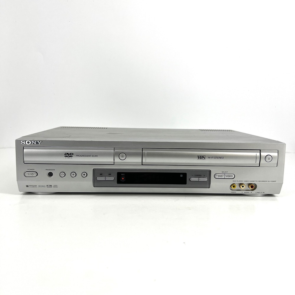 Sony SLV-D300P DVD VCR Combo Player Silver Progressive Scan Hi-Fi Stereo VHS